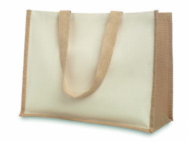 Logotrade promotional giveaway image of: Jute and canvas shopping bag